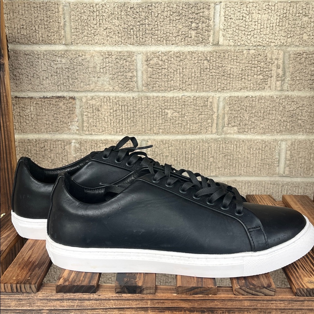 Thursday Women’s Black Leather Sneakers Size 8.5 - Picture 3 of 12